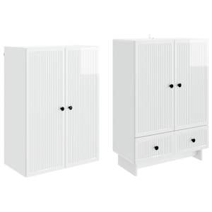 Sada skříněk 2 pcs Bílá s vysokým leskem 66 x 34,5 x 95 cm - obrázek 3