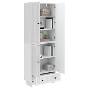Sada skříněk 2 pcs Bílá s vysokým leskem 66 x 34,5 x 95 cm - obrázek 2
