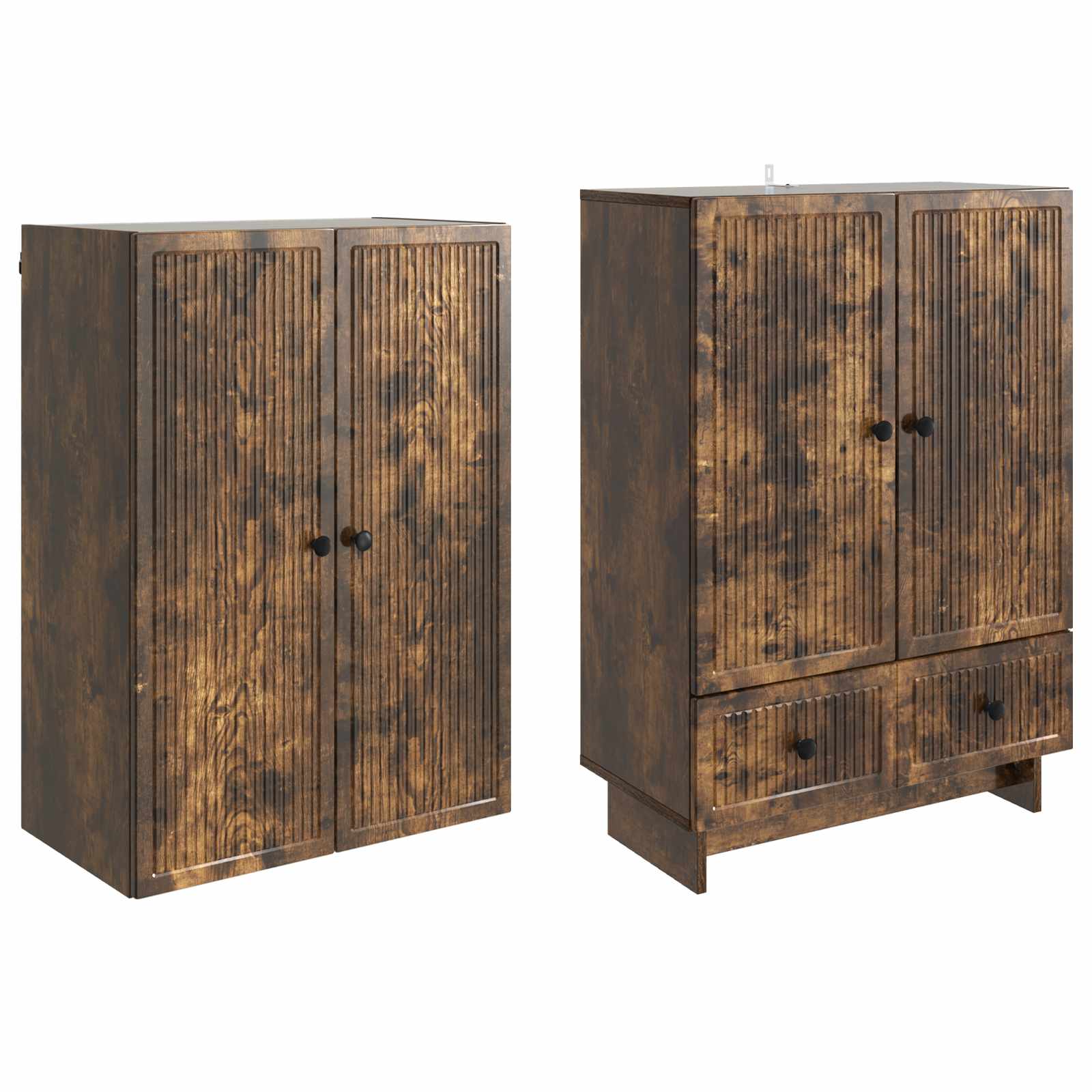 Комплект шкафове 2 pcs Опушен дъб 66 х 34,5 х 95 см – изображение 3