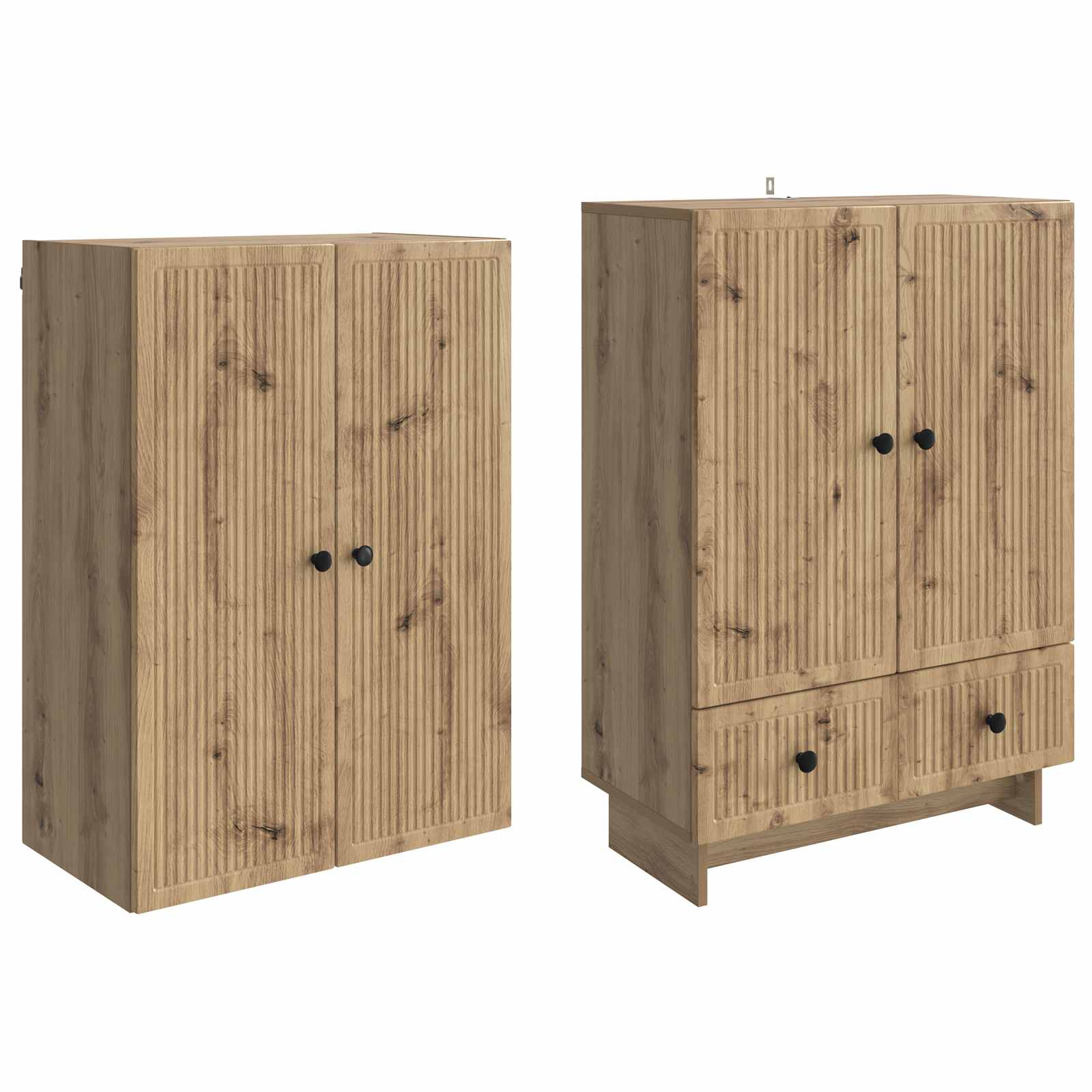 vidaXL Schrankset 2 pcs Artisan-Eiche 66 x 34,5 x 95 cm Holzwerkstoff – Bild 3