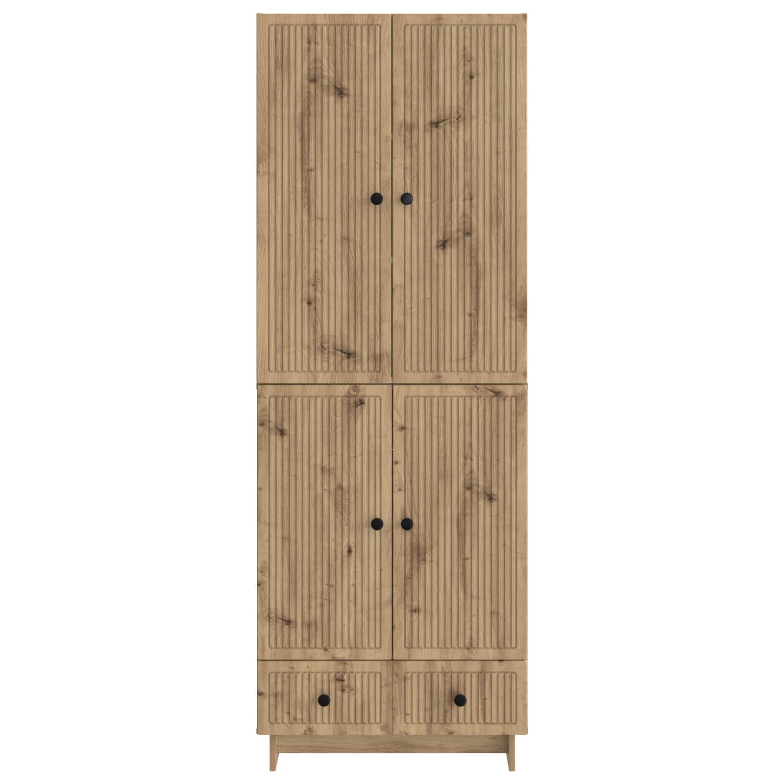 vidaXL Schrankset 2 pcs Artisan-Eiche 66 x 34,5 x 95 cm Holzwerkstoff – Bild 4