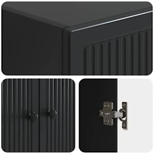 Sada skříněk 2 pcs Černá 66 x 34,5 x 90 cm Kompozitní dřevo - obrázek 7