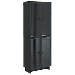 Sada skříněk 2 pcs Černá 66 x 34,5 x 90 cm Kompozitní dřevo