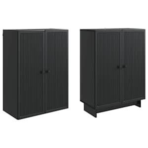 Sada skříněk 2 pcs Černá 66 x 34,5 x 90 cm Kompozitní dřevo - obrázek 3