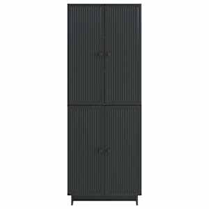 Sada skříněk 2 pcs Černá 66 x 34,5 x 90 cm Kompozitní dřevo - obrázek 4
