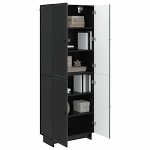 Sada skříněk 2 pcs Černá 66 x 34,5 x 90 cm Kompozitní dřevo - obrázek 2