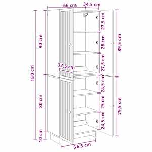 Sada skříněk 2 pcs Betonově šedá 66 x 34,5 x 90 cm - obrázek 8