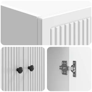 Sada skříněk 2 pcs Bílá s vysokým leskem 66 x 34,5 x 90 cm - obrázek 7