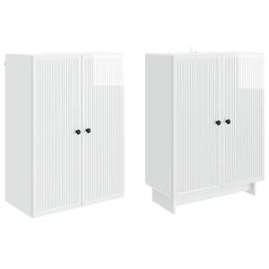 Sada skříněk 2 pcs Bílá s vysokým leskem 66 x 34,5 x 90 cm - obrázek 3