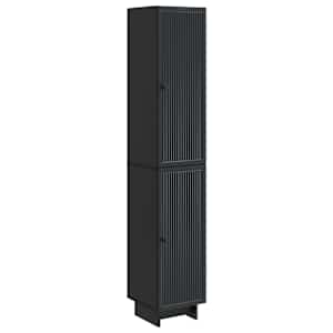 Sada skříněk 2 pcs Černá 34,5 x 33 x 90 cm Kompozitní dřevo