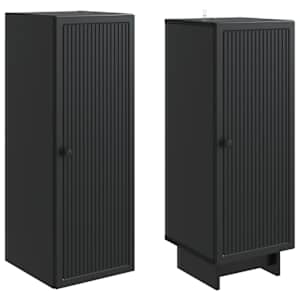 Sada skříněk 2 pcs Černá 34,5 x 33 x 90 cm Kompozitní dřevo - obrázek 3
