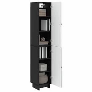 Sada skříněk 2 pcs Černá 34,5 x 33 x 90 cm Kompozitní dřevo - obrázek 2