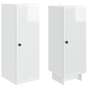 Sada skříněk 2 pcs Bílá s vysokým leskem 34,5 x 33 x 90 cm - obrázek 3