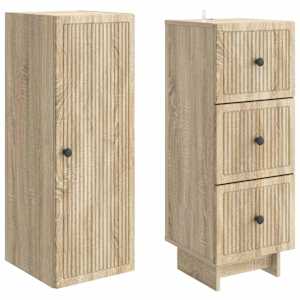 Sada skříněk 2 pcs 33 x 34,5 x 90 cm Kompozitní dřevo - obrázek 3