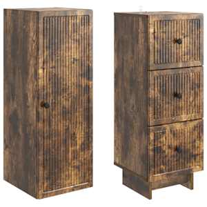 Sada skříněk 2 pcs 33 x 34,5 x 90 cm Kompozitní dřevo - obrázek 3