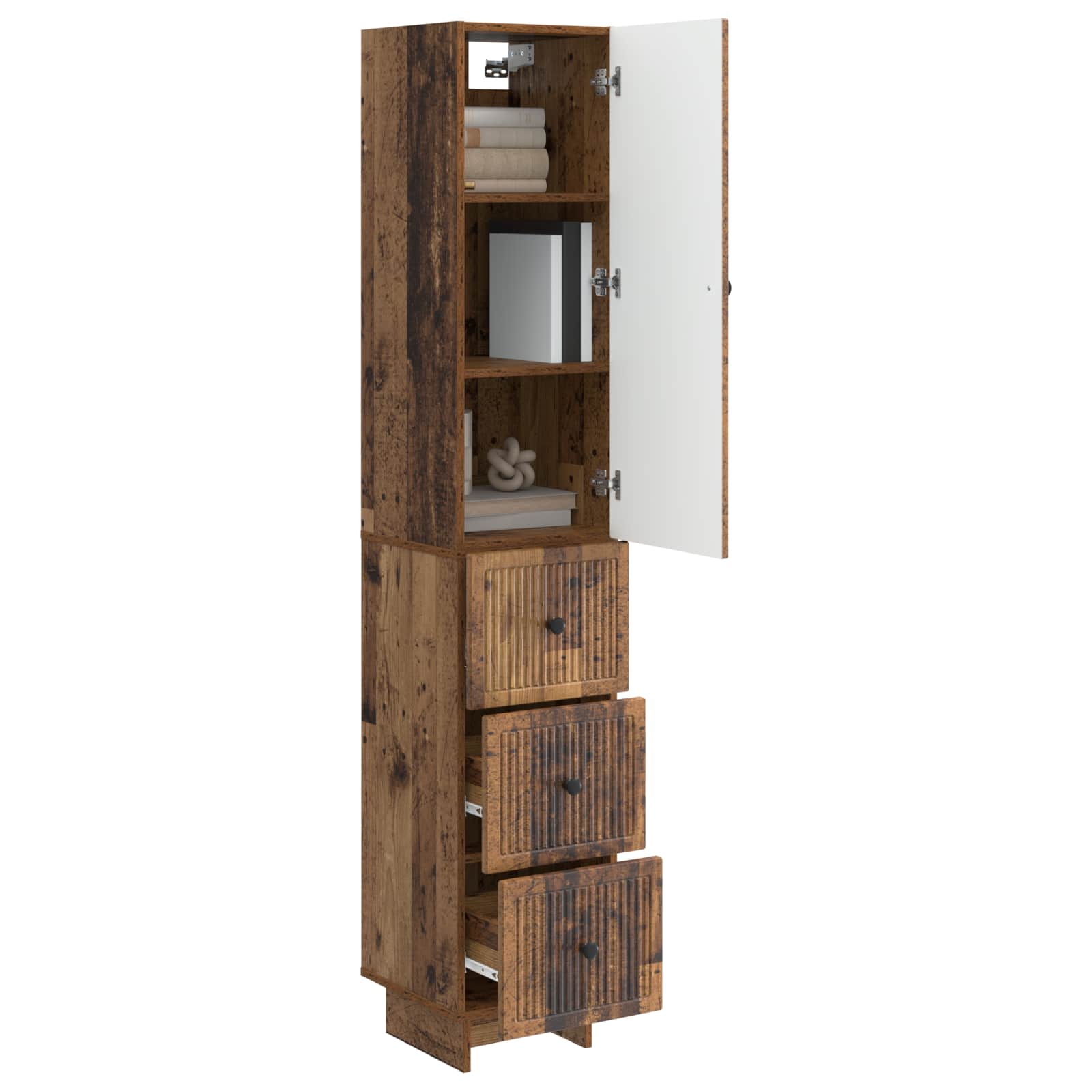 Комплект шкафове 2 pcs Старо дърво 33 x 34,5 x 90 см – изображение 2