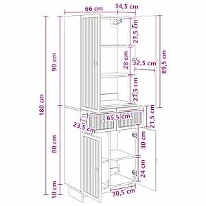 Sada skříněk 2 pcs 66 x 34,5 x 90 cm Kompozitní dřevo - obrázek 8