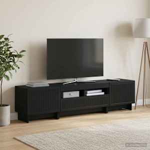 5-delna LED TV omarica Črna Inženirski les