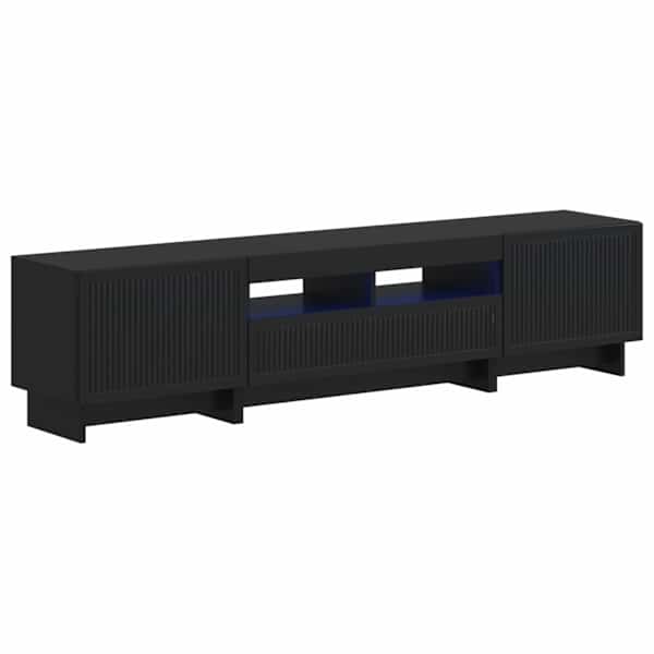 vidaXL 5-osaline LED TV kapp Must Tehispuit