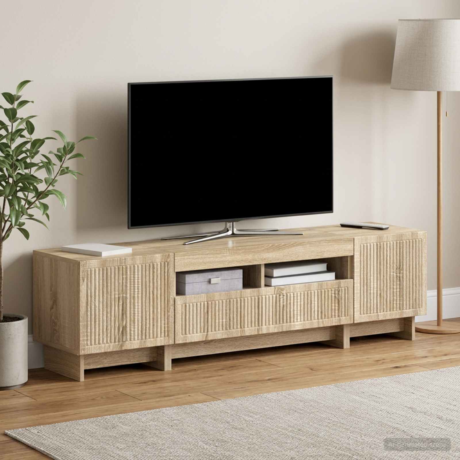 3-delni LED TV omarica EDE Sonoma hrast Inženirski les