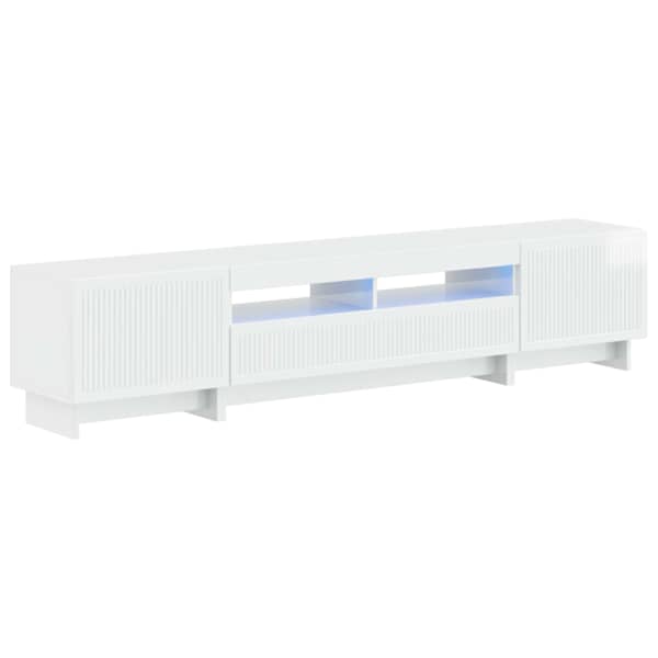 vidaXL 5-osaline LED TV kapp K&otilde;rgl&auml;ikega valge Tehispuit