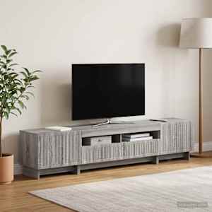 5-delna LED TV omarica Siva Sonoma Inženirski les