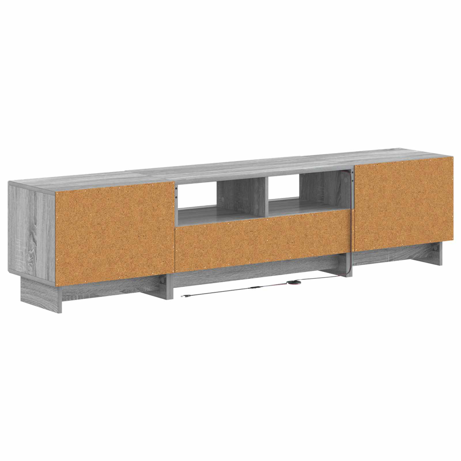 5 osan LED TV-kaappi Harmaa Sonoma Tekninen puu - Image 6