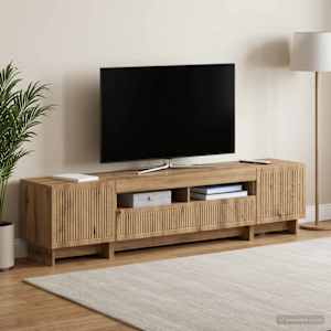 5-delna LED TV omarica Artisan hrast Inženirski les