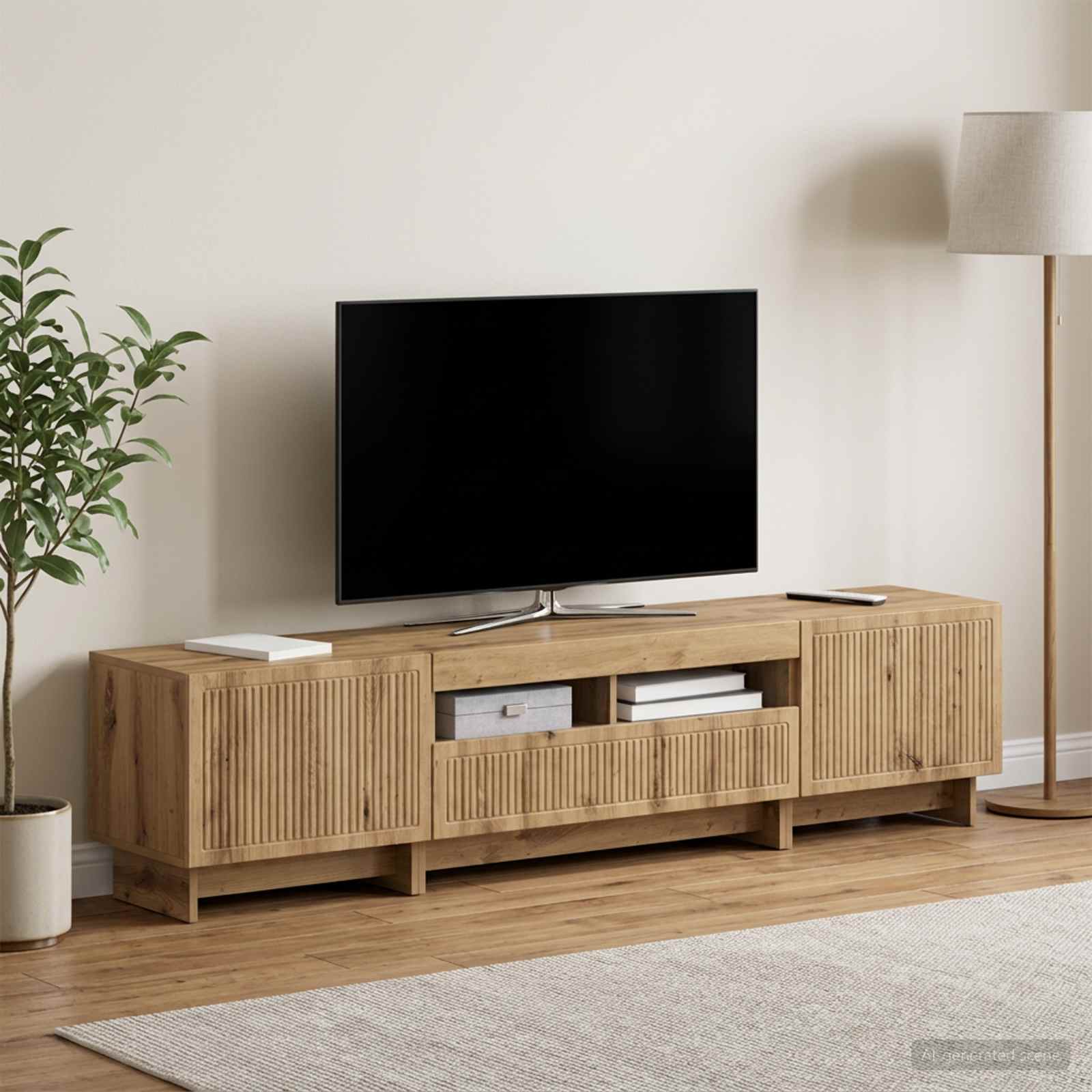 5-osaline LED TV kapp Artisan tamm Tehispuit