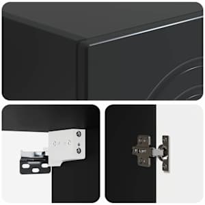 Sada skříněk 2 pcs Černá Kompozitní dřevo - obrázek 8