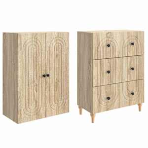 Sada skříněk 2 pcs 66 x 34,5 x 90 cm Kompozitní dřevo - obrázek 3