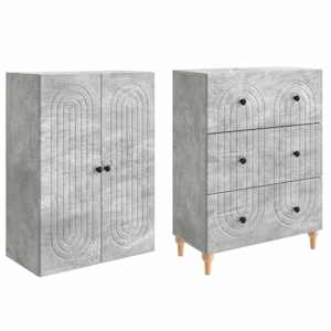 Sada skříněk 2 pcs 66 x 34,5 x 90 cm Kompozitní dřevo - obrázek 3