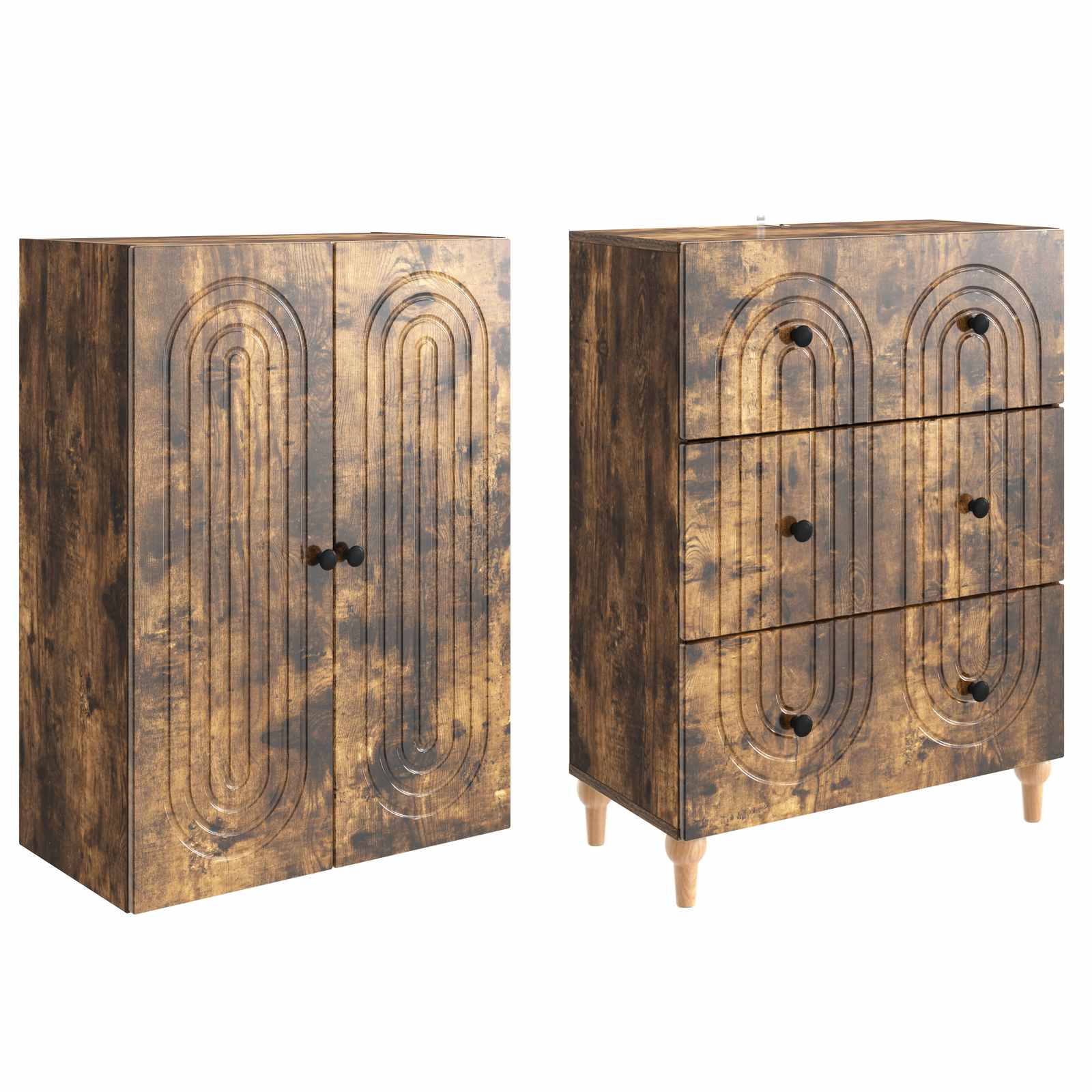 Комплект шкафове 2 pcs 66 x 34,5 x 90 см Инженерна дървесина – изображение 3