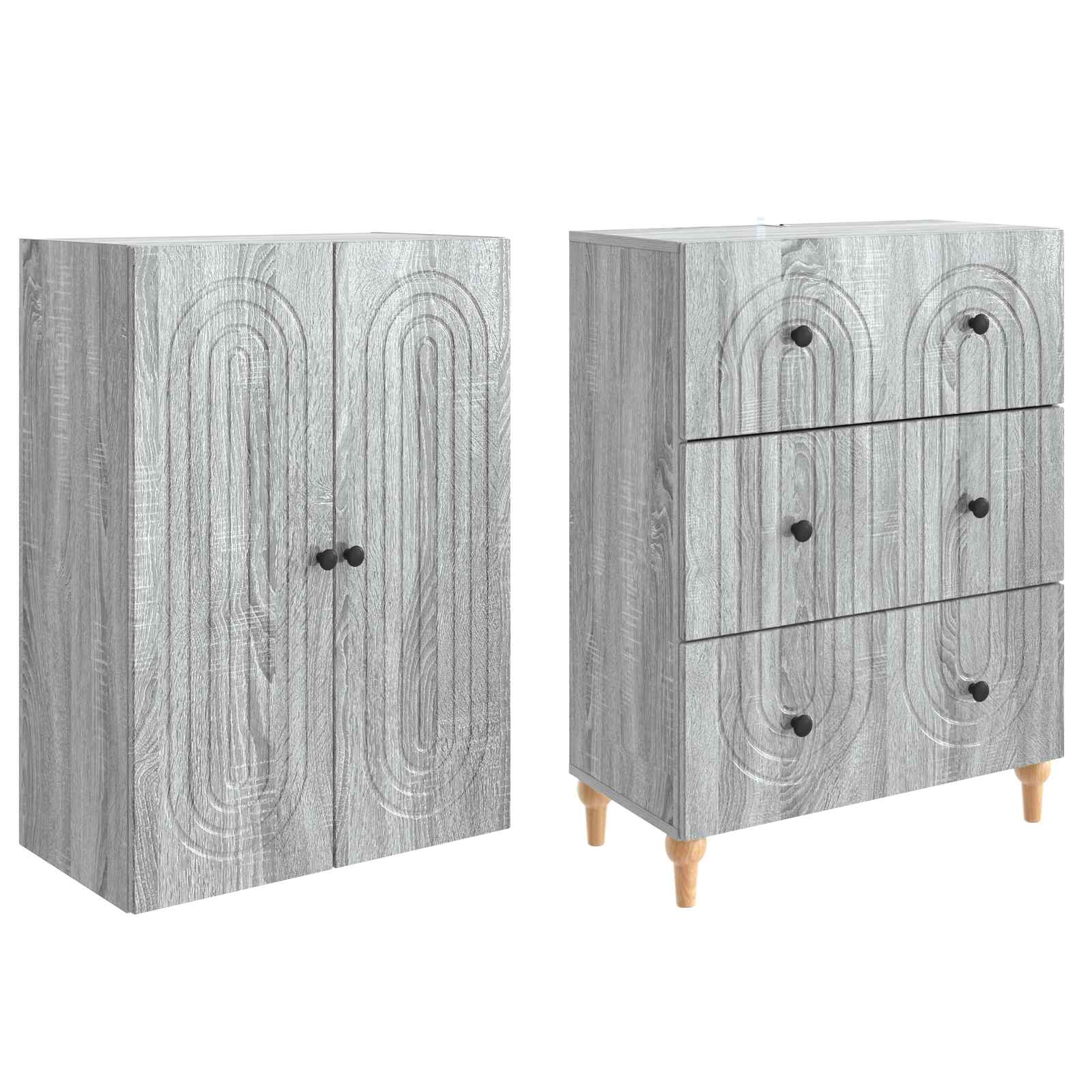 Комплект шкафове 2 pcs Сив Сонома 66 x 34,5 x 90 см – изображение 3