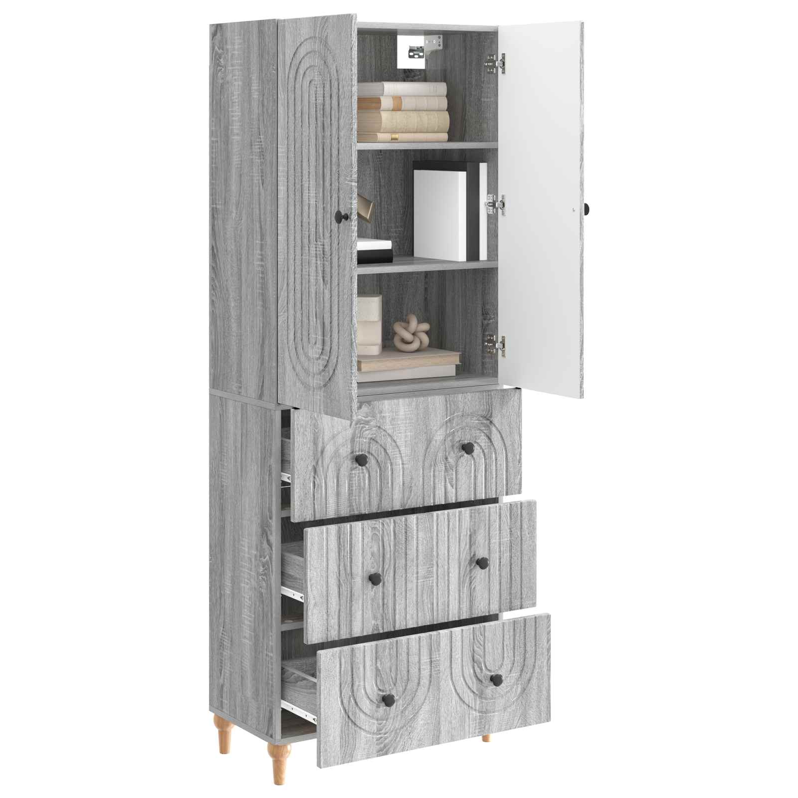 Комплект шкафове 2 pcs Сив Сонома 66 x 34,5 x 90 см – изображение 2