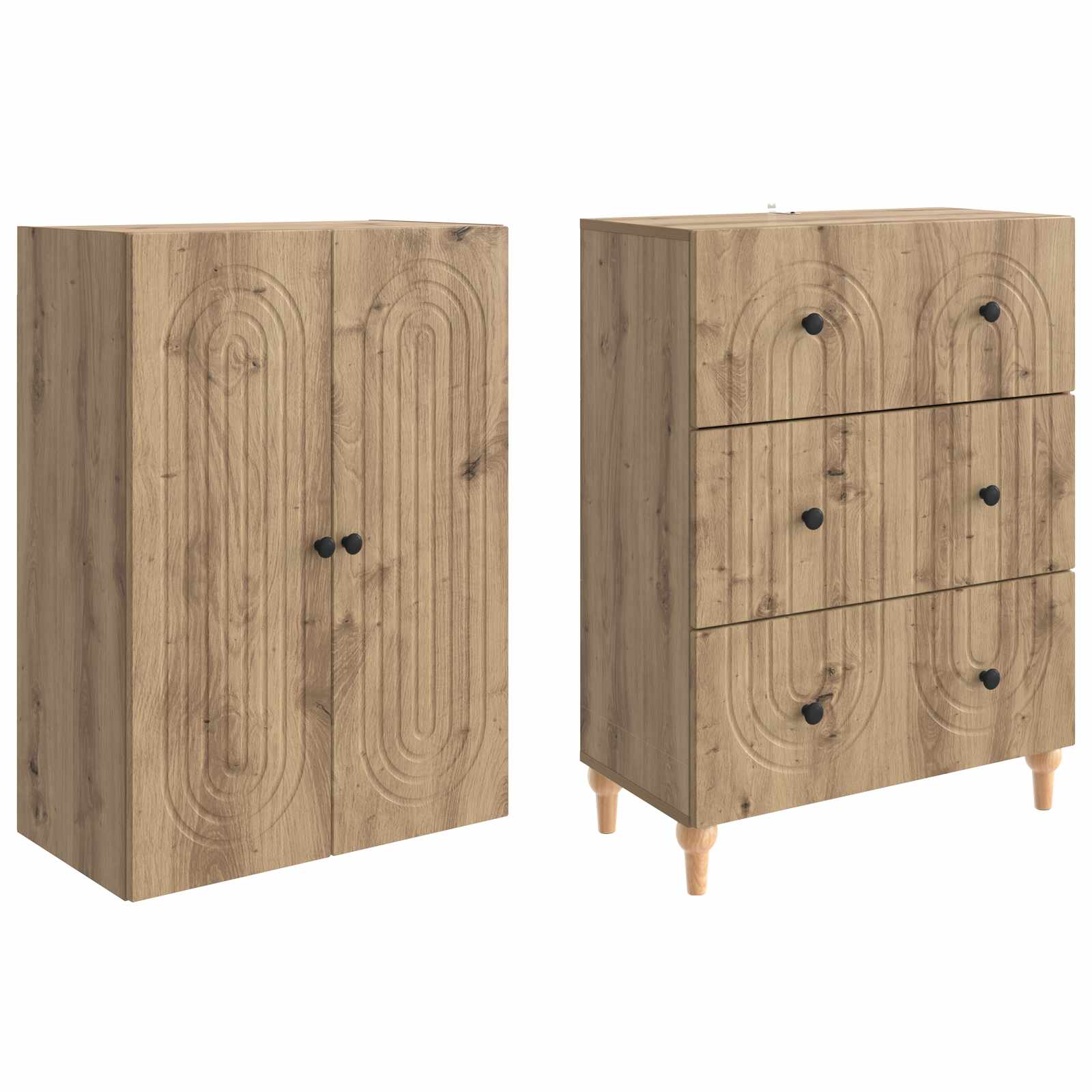 vidaXL Schrankset 2 pcs 66 x 34,5 x 90 cm Holzwerkstoff – Bild 3
