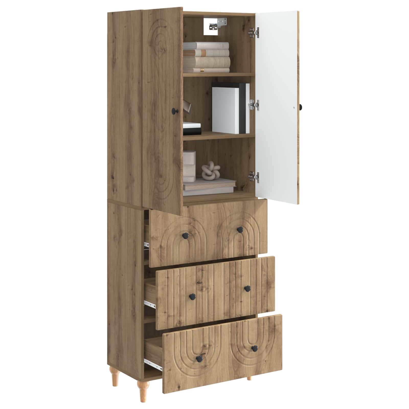 vidaXL Schrankset 2 pcs 66 x 34,5 x 90 cm Holzwerkstoff – Bild 2