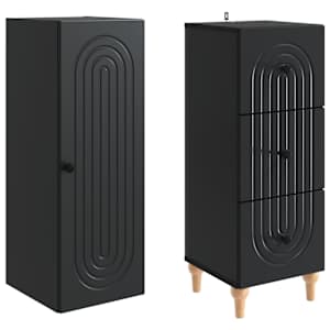 Sada skříněk 2 pcs 33 x 34,5 x 90 cm Kompozitní dřevo - obrázek 3