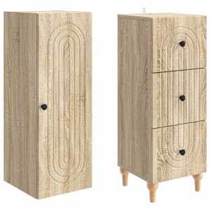 Sada skříněk 2 pcs 33 x 34,5 x 90 cm Kompozitní dřevo - obrázek 3