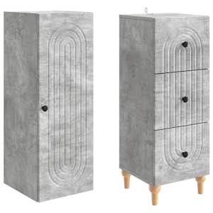 Sada skříněk 2 pcs 33 x 34,5 x 90 cm Kompozitní dřevo - obrázek 3
