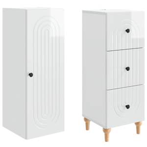 Sada skříněk 2 pcs 33 x 34,5 x 90 cm Kompozitní dřevo - obrázek 3
