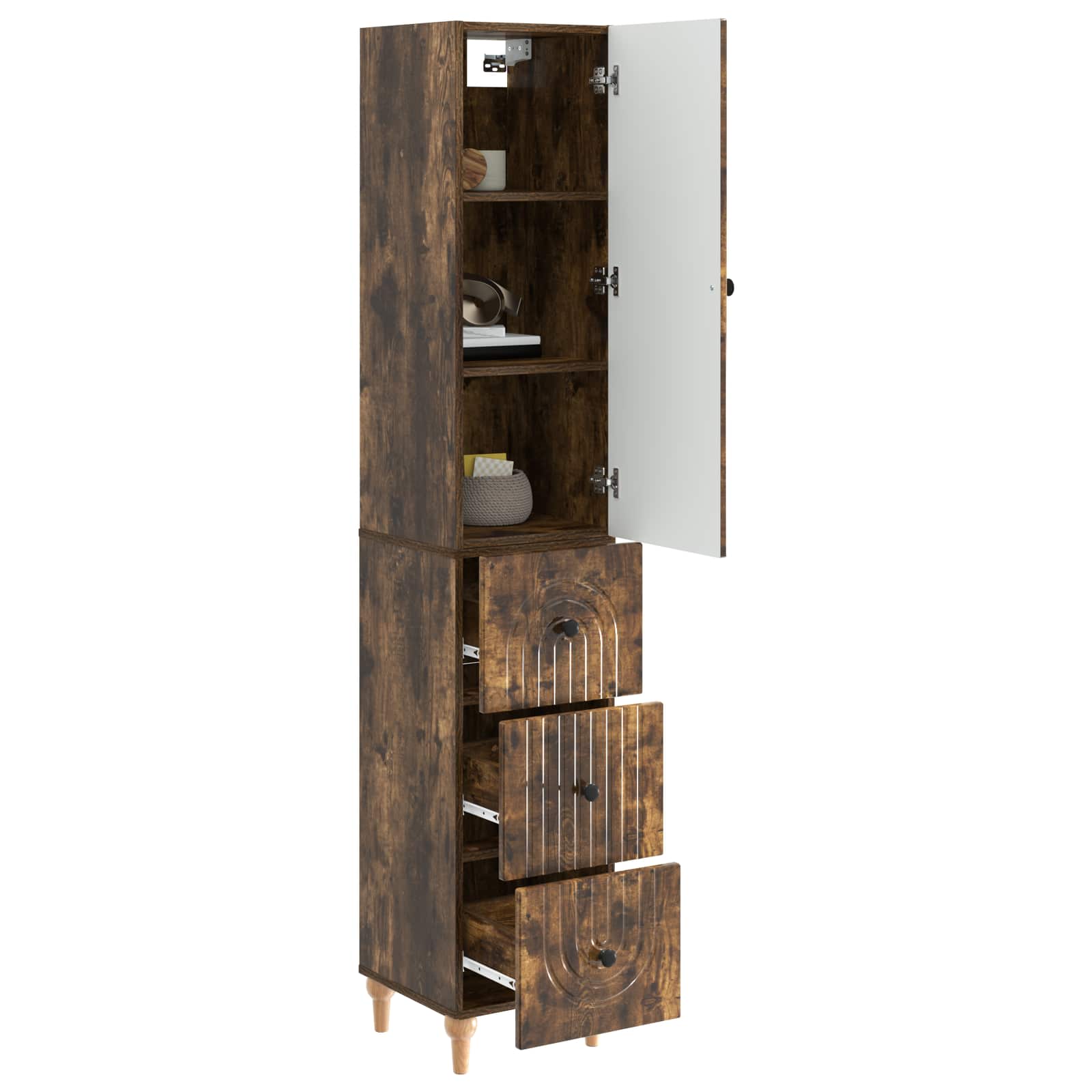Комплект шкафове 2 pcs 33 x 34,5 x 90 см Инженерна дървесина – изображение 2