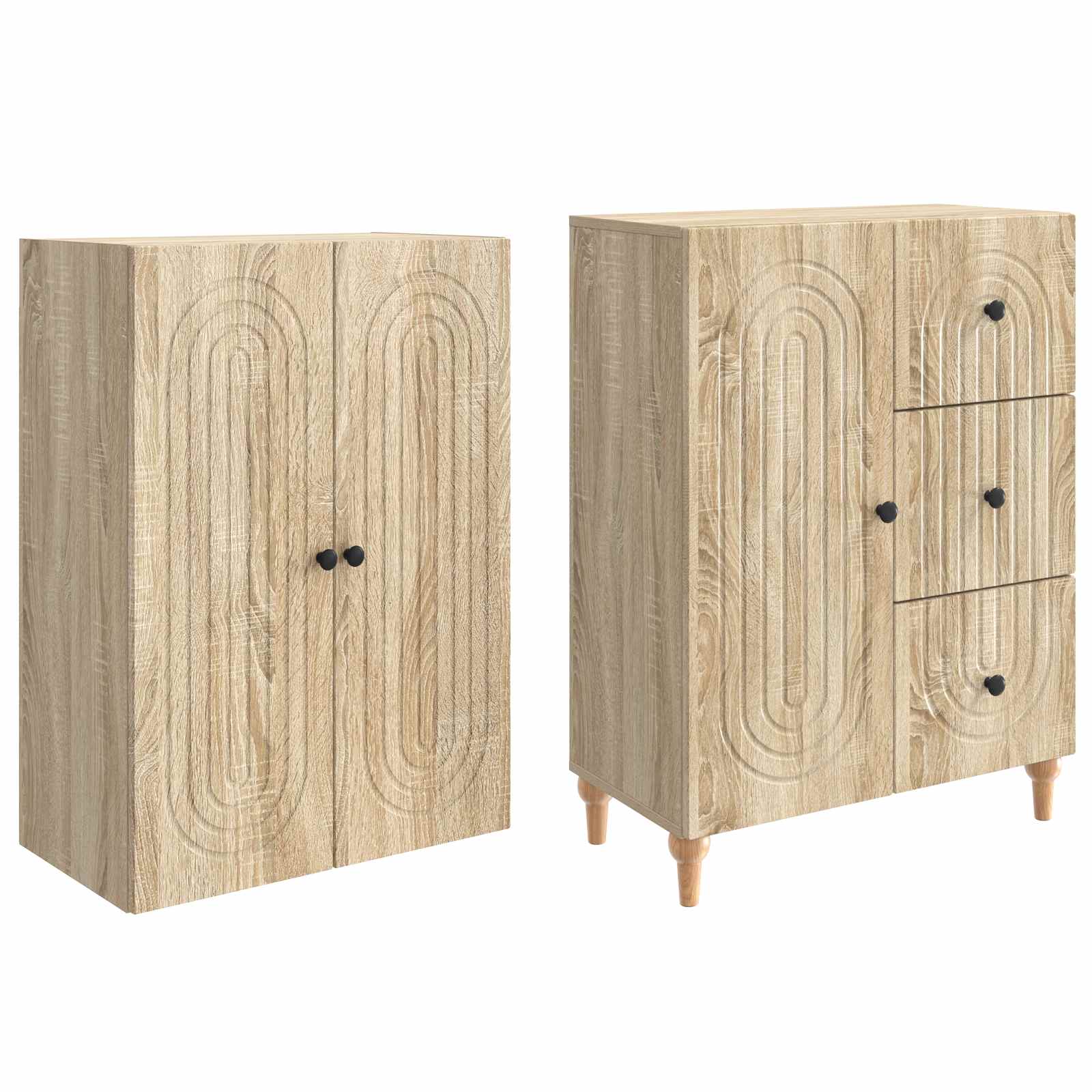 Комплект шкафове 2 pcs 66 x 34,5 x 90 см Инженерна дървесина – изображение 3
