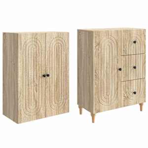 Sada skříněk 2 pcs 66 x 34,5 x 90 cm Kompozitní dřevo - obrázek 3