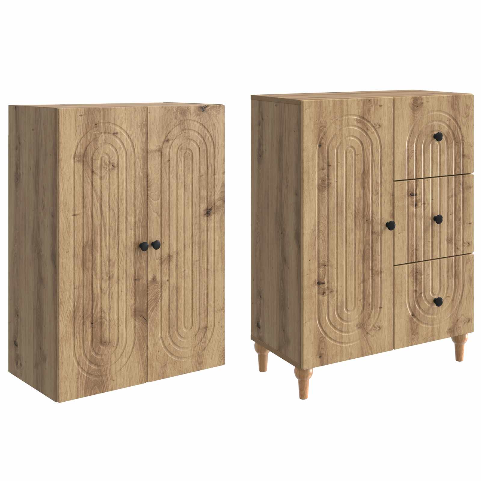 vidaXL Schrankset 2 pcs 66 x 34,5 x 90 cm Holzwerkstoff – Bild 3