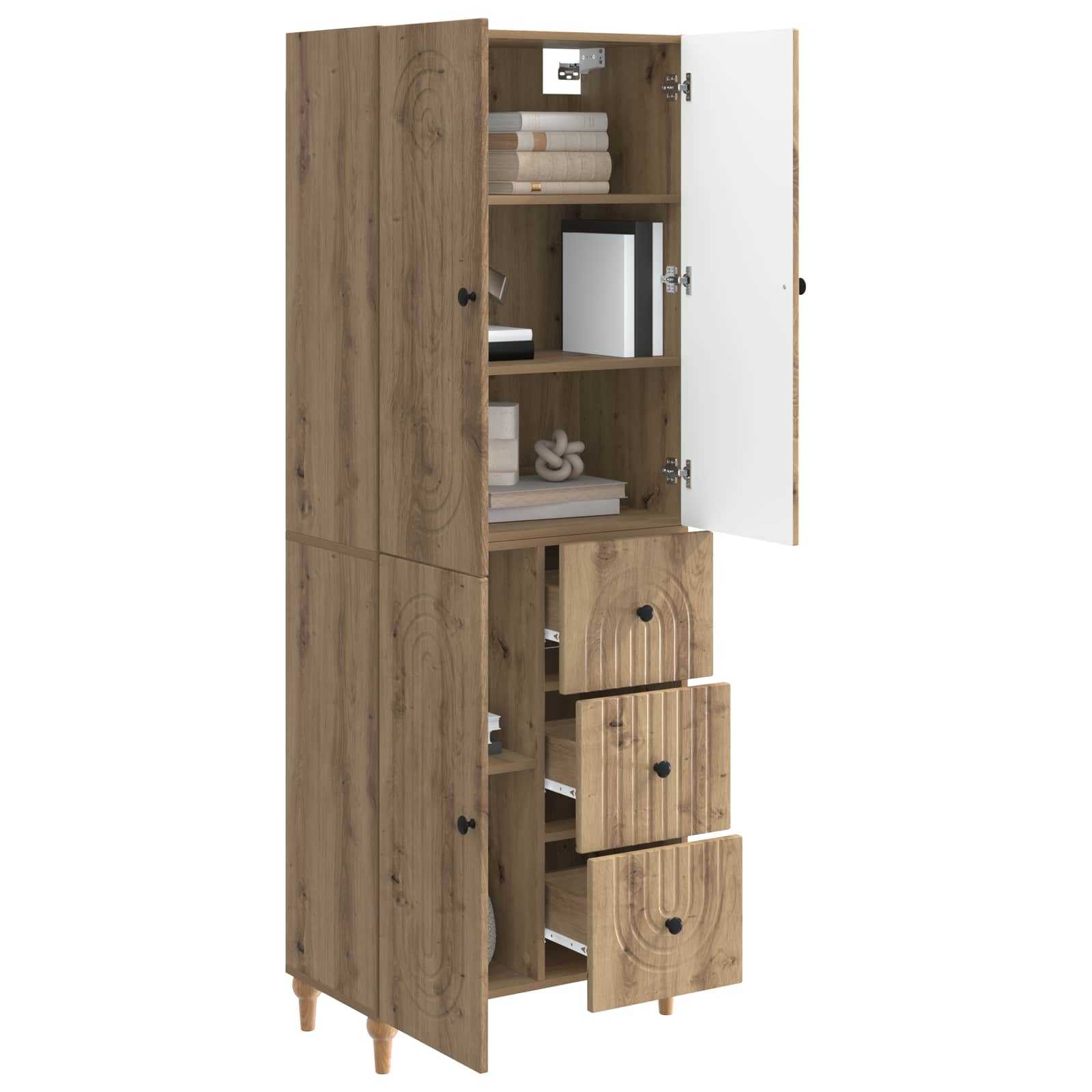 vidaXL Schrankset 2 pcs 66 x 34,5 x 90 cm Holzwerkstoff – Bild 2