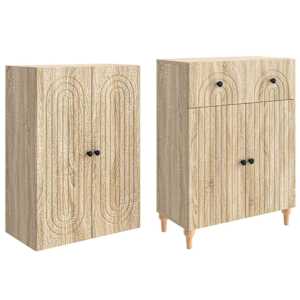 Sada skříněk 2 pcs 66 x 34,5 x 90 cm Kompozitní dřevo - obrázek 3