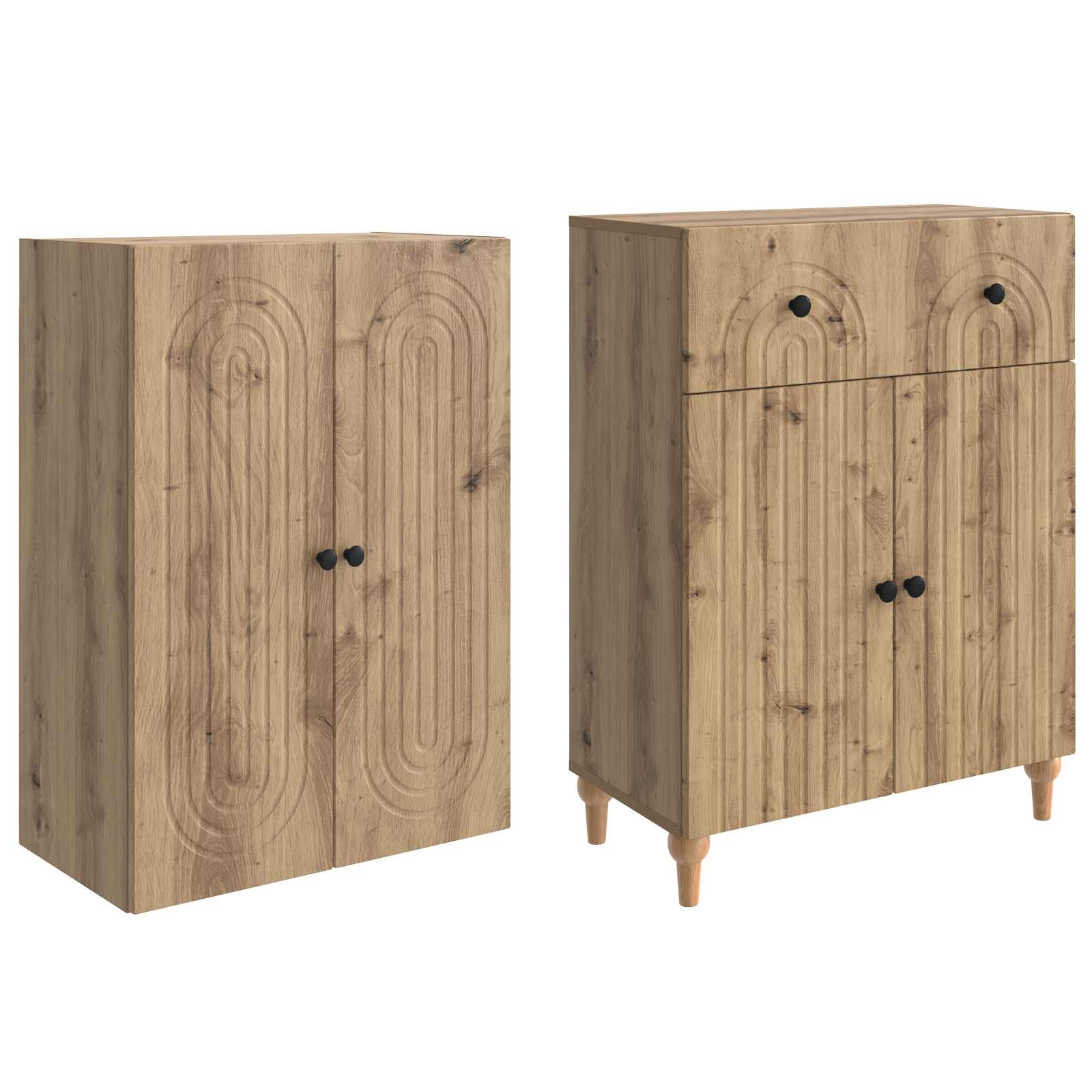 vidaXL Schrankset 2 pcs 66 x 34,5 x 90 cm Holzwerkstoff – Bild 3