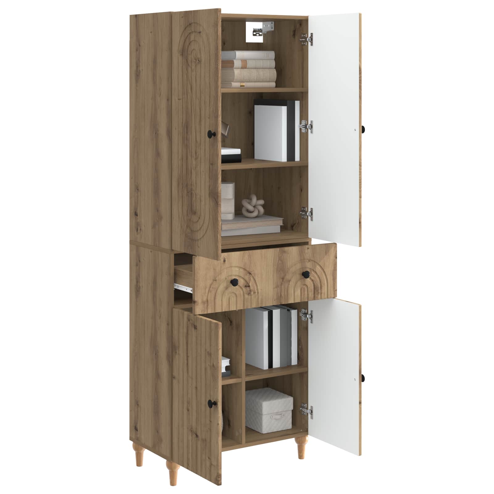 vidaXL Schrankset 2 pcs 66 x 34,5 x 90 cm Holzwerkstoff – Bild 2