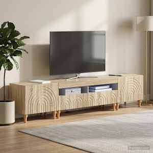 3-delni LED TV omarica Sonoma hrast Inženirski les